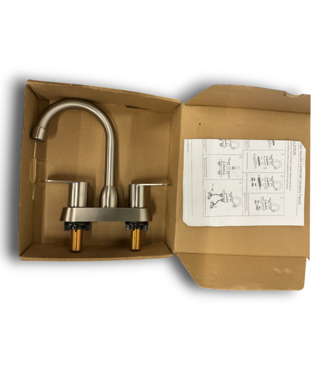 56048 2-handle Bathroom Sink Faucet 360° Swivel Centerset