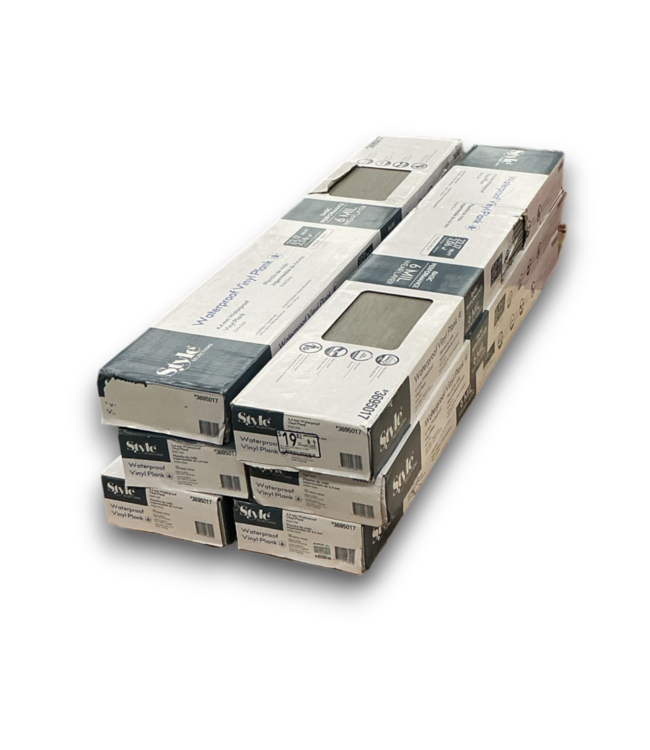 56050 133 Sq. Ft. Grey Waterproof Vinyl Plank