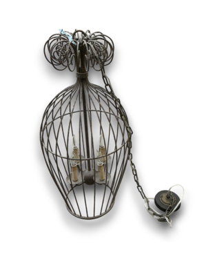 Bud's Warehouse 56058 Rustic Iron Birdcage Chandelier 4 Light