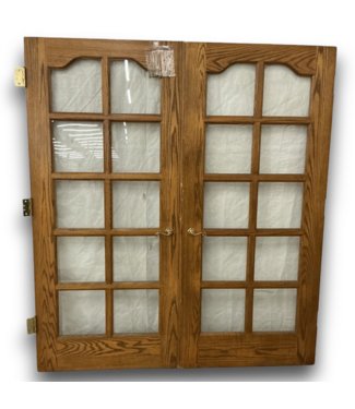 Bud's Warehouse 56060 72 X 80 Solid Oak French Door Set With Glass