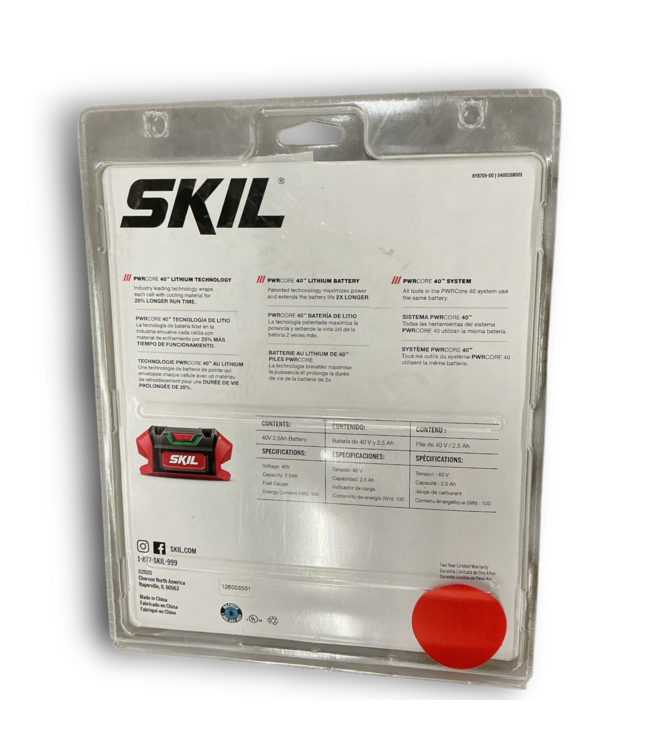 56062 40 - Volt, 2.5 Ah 1- Lithium Ion Battery