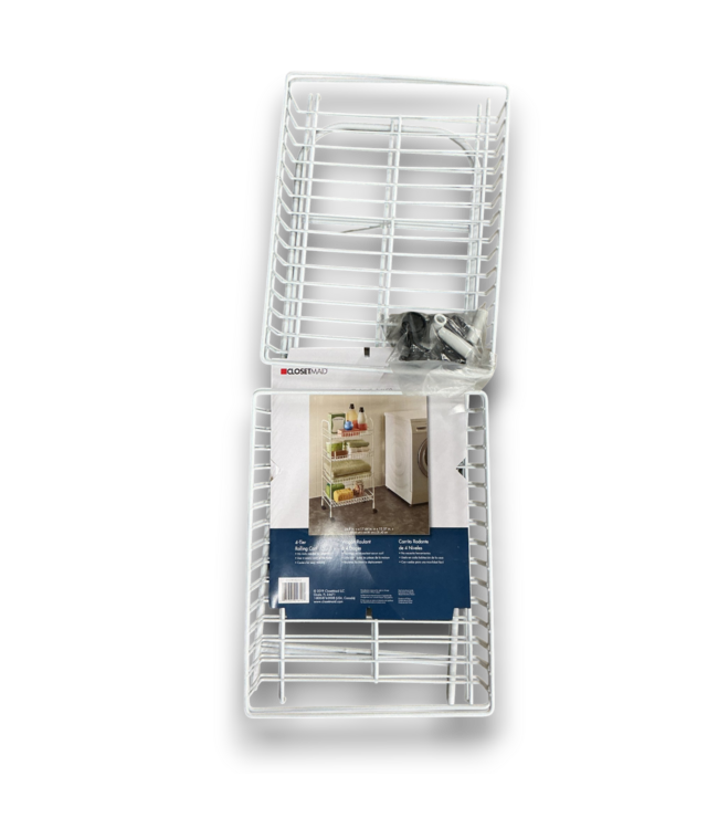 56071 White Rolling Utility Cart
