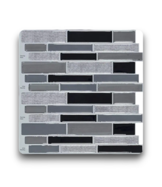 Bud's Warehouse 56072 10” X 10” Silver Sky Stacked Wall Peel N Stick