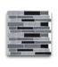 56072 10” X 10” Silver Sky Stacked Wall Peel N Stick