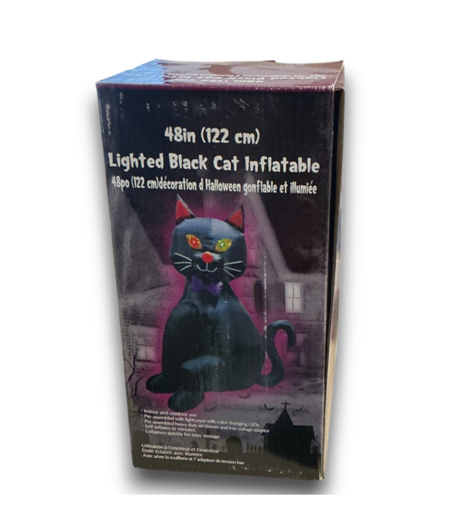 56076 48” Lighted Black Cat Inflatable