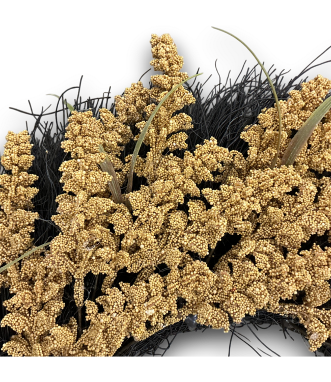 56078 Yellow Artificial Fall Wreath 24"