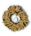 56078 Yellow Artificial Fall Wreath 24"