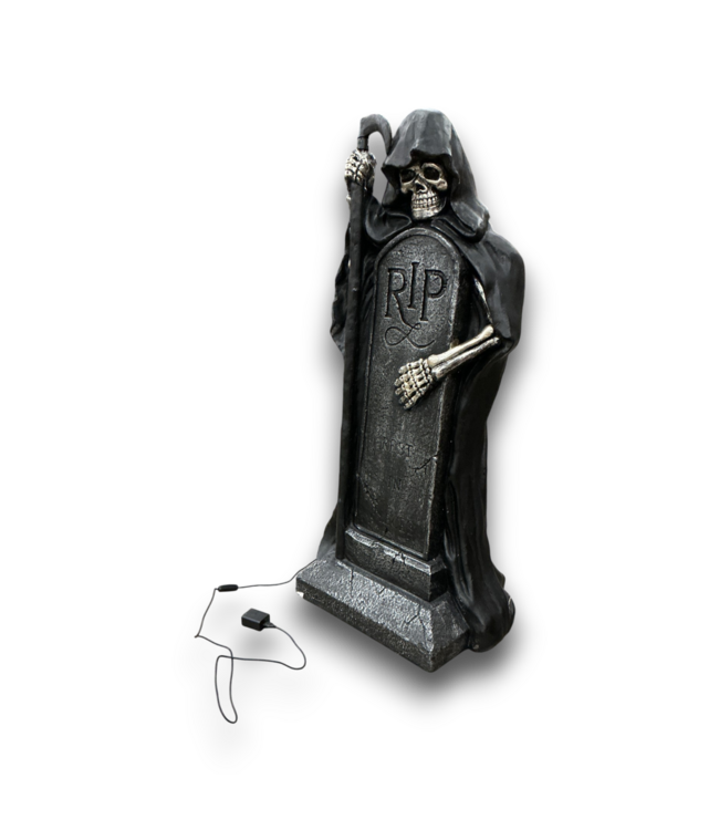 56080 Freestanding Lighted Reaper Porch Decoration 3.25'
