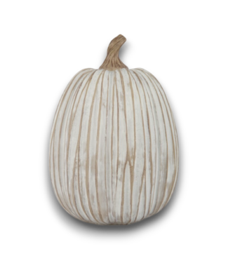 Bud's Warehouse 56084 White Distressed Pumpkin
