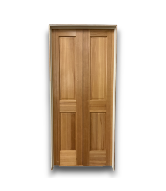 Bud's Warehouse 56098 Prehung 4-panel Fir Wood Double Closet Door 37.375"w