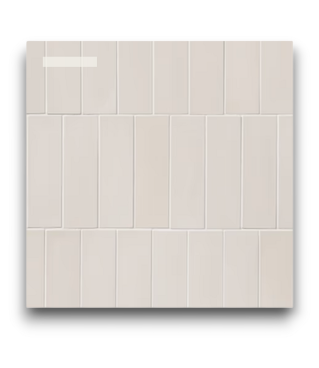 56092 31 Sq. Ft. Of 2 X 8 Chalk White Cement Tile