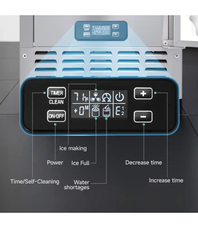 56111 Silver Under The Counter Nugget Ice Maker