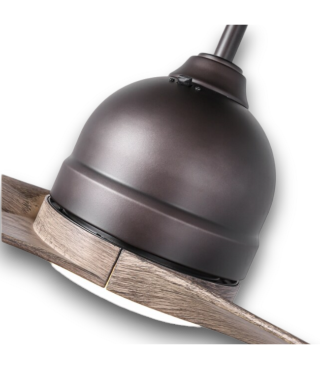 56122 54” Led Bronze Aged Oak Ceiling Fan With Light