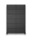 56123 Louvered Classic Black Galvanized Screen Decorative Art Panel