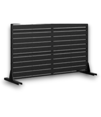 Bud's Warehouse 56123 Louvered Classic Black Galvanized Screen Decorative Art Panel
