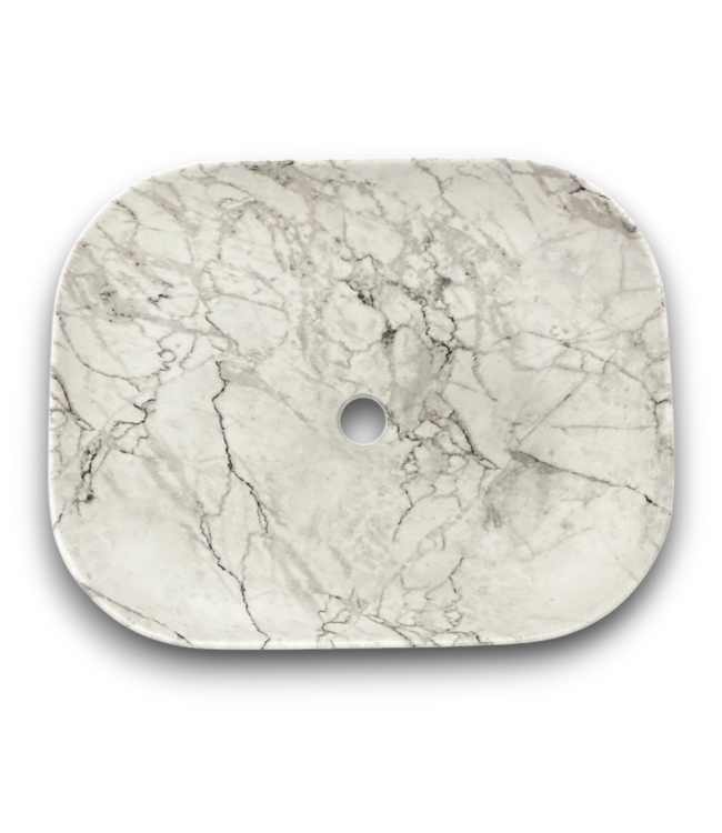 56152 Modern Marble Gray Vessel Sink 19"