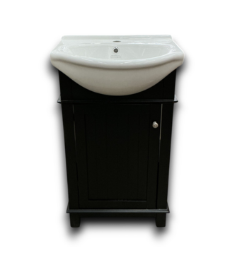 Bud's Warehouse 56126 Black Single Bathroom Vanity W/top 20"
