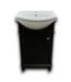 56126 Black Single Bathroom Vanity W/top 20"