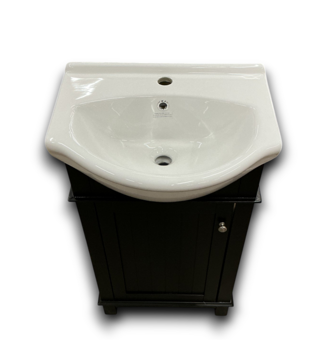 56126 Black Single Bathroom Vanity W/top 20"