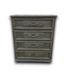 56136 Flat Black Bedroom Dresser 34"w