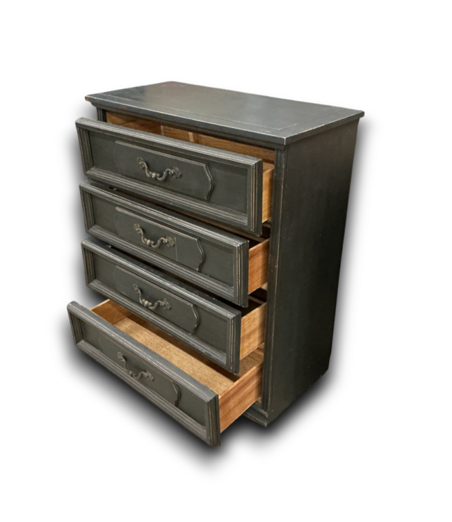 56136 Flat Black Bedroom Dresser 34"w