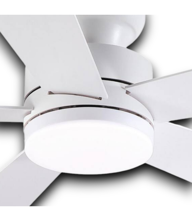 56138 White 5-blade Ceiling Fan W/led Light 41"