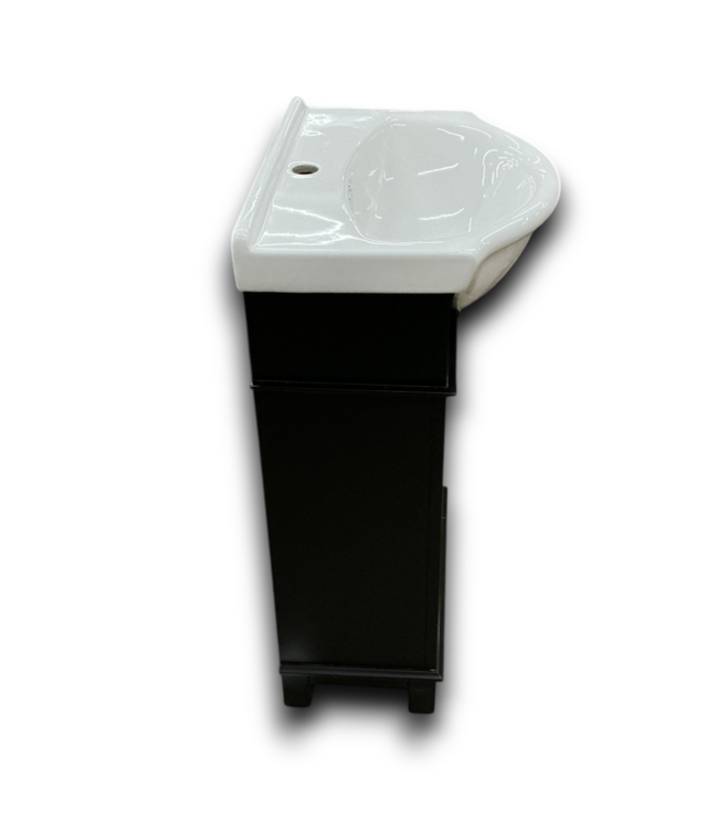 56126 Black Single Bathroom Vanity W/top 20"