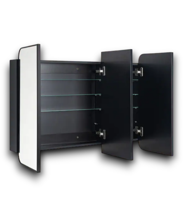 56159 Surface/recessed Mount Matte Black Mirrored Medicine Cabinet