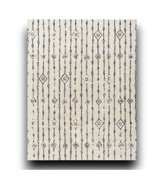 Bud's Warehouse 56162 8 X 10 Ivory Gray Diamond Area Rug