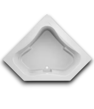 Bud's Warehouse 56163 White Neo Angle Soaking Bathtub 60" X 60"