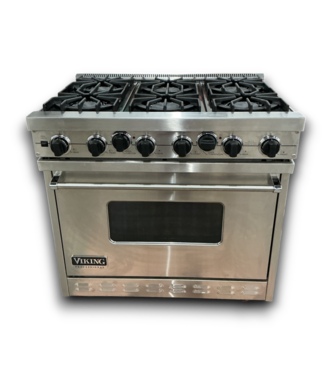 Bud's Warehouse 56164 Pro Style Stainless Steel Duel Fuel Range With 6 Open Burners 36"