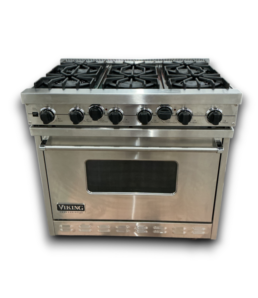 Bud's Warehouse 56164 Pro Style Stainless Steel Duel Fuel Range With 6 Open Burners 36"