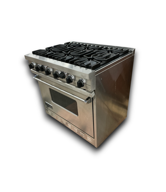 56164 Pro Style Stainless Steel Duel Fuel Range With 6 Open Burners 36"