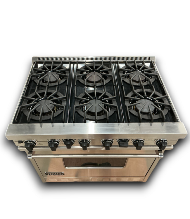 56164 Pro Style Stainless Steel Duel Fuel Range With 6 Open Burners 36"