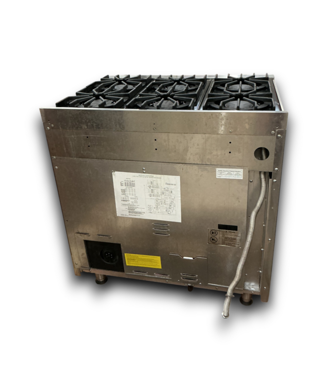 56164 Pro Style Stainless Steel Duel Fuel Range With 6 Open Burners 36"