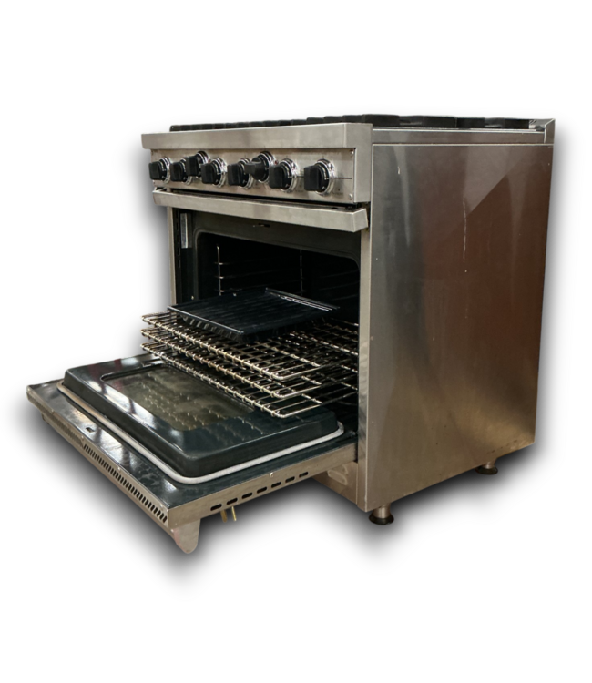 56164 Pro Style Stainless Steel Duel Fuel Range With 6 Open Burners 36"