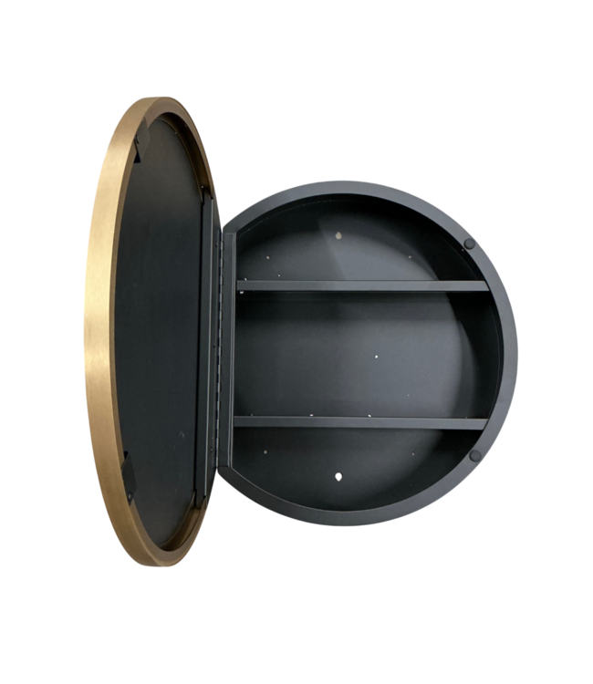 56166 Round Medicine Cabinet Bronze Gold