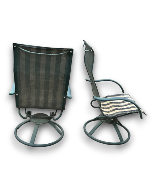 56178 Outdoor Swivel Patio Chairs Set of 2