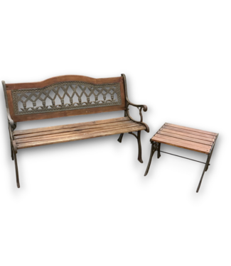 Bud's Warehouse 56179 Patio Bench & Table