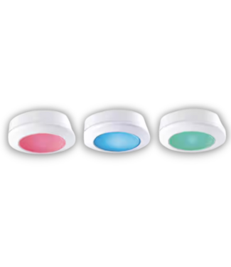 Bud's Warehouse 56186 3 Pk White Led Puck Lights With Remote