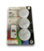56186 3 Pk White Led Puck Lights With Remote