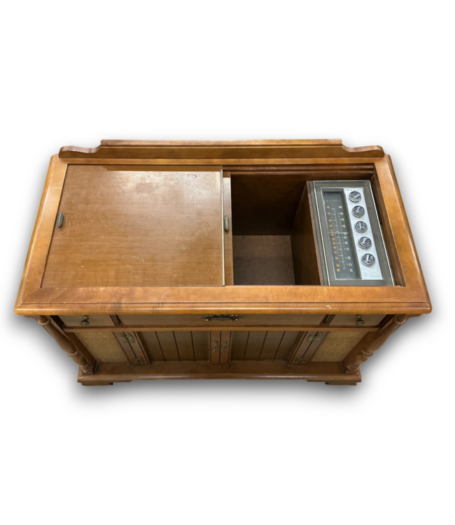 56183 Vintage Console Stereo Cabinet