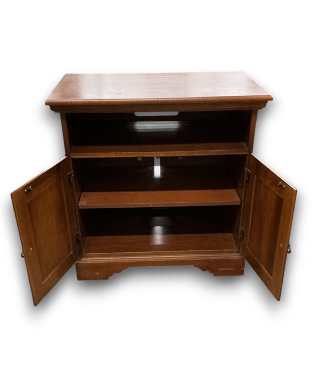 56204 Vintage Rolling Solid Wood Cabinet With Swivel Top