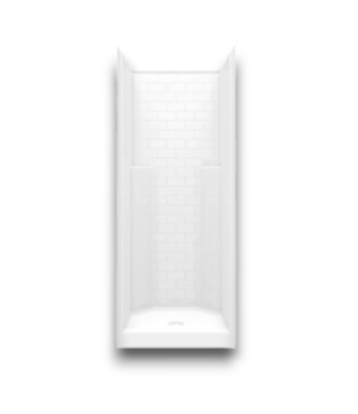 Bud's Warehouse 56199 32 X 32 X 80 In. Shower Wall And Base 1 Piece