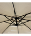56213 Beige And Brown Solar Lighted Cantilever Patio Umbrella And Base
