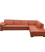 56231 Autumn Orange Leather 2-pc Sectional Sofa
