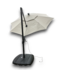 56251 Aluminum Beige Slide-tilt Cantilever Patio Umbrella With Lights And Base