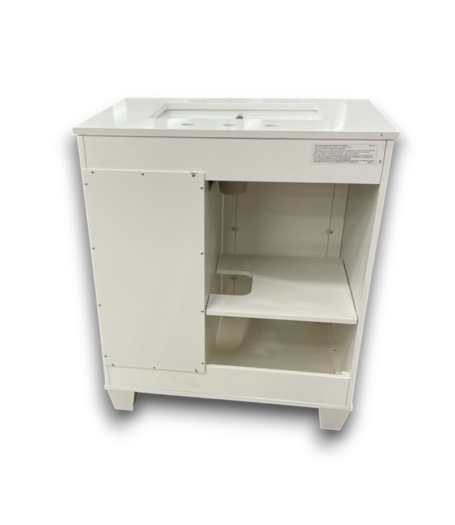 56244 30” White Undermount Vanity With Mable Style