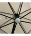 56251 Aluminum Beige Slide-tilt Cantilever Patio Umbrella With Lights And Base