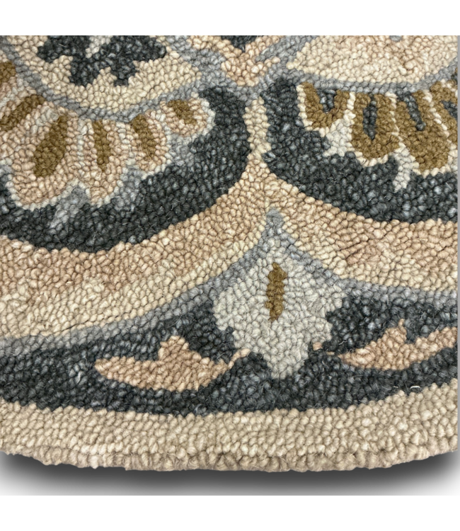 56260 Dazzle Collection Floral Round Area Rug